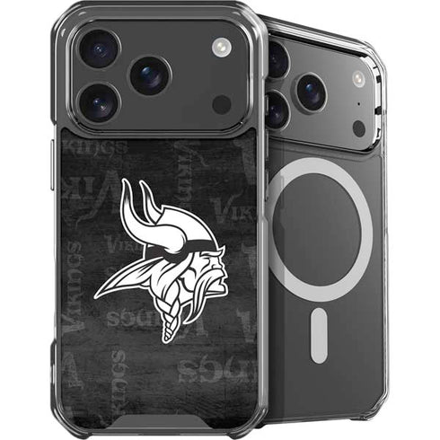 NFL Minnesota Vikings Black & White iPhone 17 Pro Max MagSafe Case