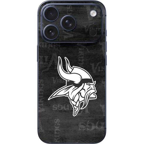 NFL Minnesota Vikings Black & White iPhone 17 Pro Max Skin