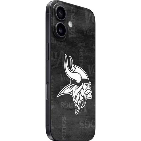 NFL Minnesota Vikings Black & White iPhone 17 Skin