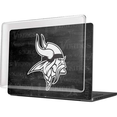NFL Minnesota Vikings Black & White MacBook Pro 14in (2021-24) Case plus Skin