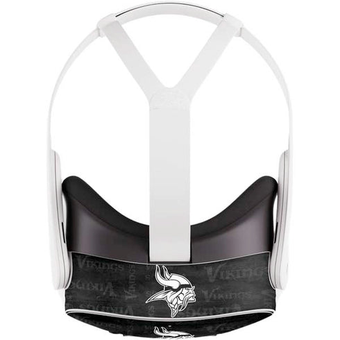 NFL Minnesota Vikings Black & White Meta Quest 3S Skin