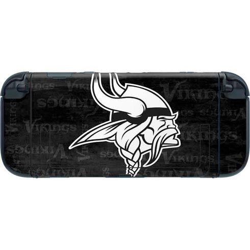 NFL Minnesota Vikings Black & White Nintendo Switch 2 (2025) with Joy-Con Skin