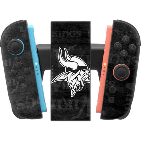 NFL Minnesota Vikings Black & White Nintendo Switch 2 (2025) Joy-Con Controller Skin