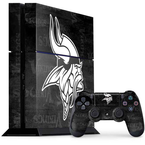 NFL Minnesota Vikings Black & White PlayStation PS4 Skins