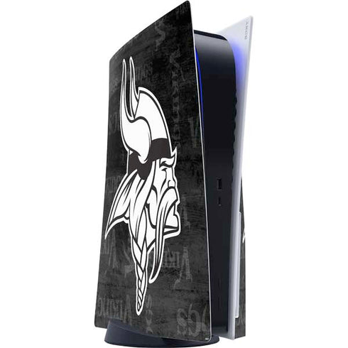 NFL Minnesota Vikings Black & White PlayStation PS5 Skins