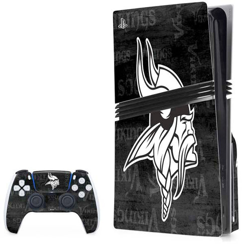 NFL Minnesota Vikings Black & White PlayStation PS5 Skins