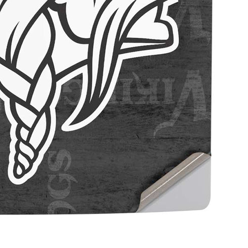 NFL Minnesota Vikings Black & White PS5 Pro Disk Console Skin