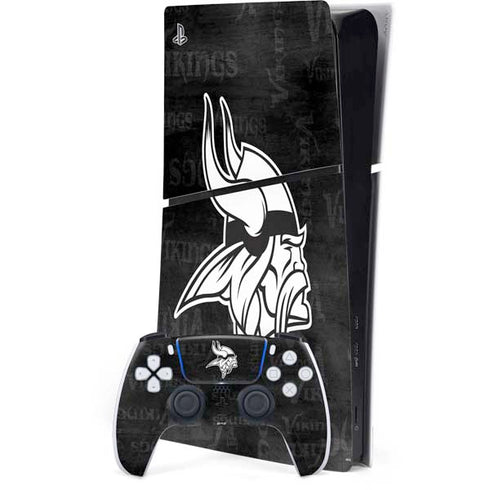 NFL Minnesota Vikings Black & White PlayStation PS5 Skins