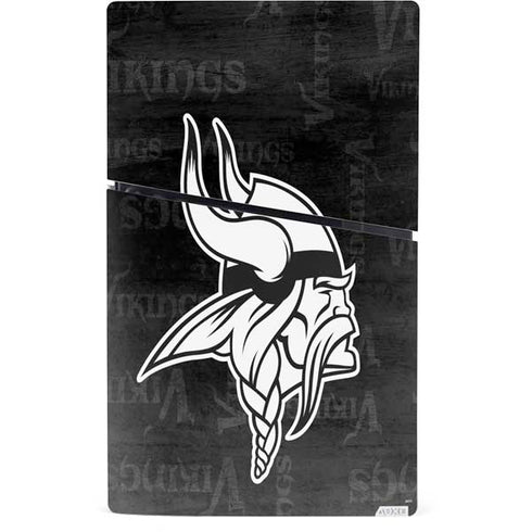 NFL Minnesota Vikings Black & White PS5 Slim Digital Edition Console Skin