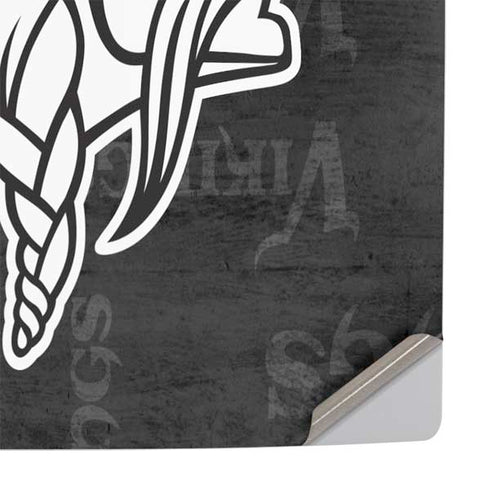 NFL Minnesota Vikings Black & White PS5 Slim Digital Edition Console Skin