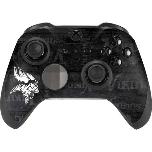 NFL Minnesota Vikings Black & White Xbox Elite Wireless Controller Series 2 Skin