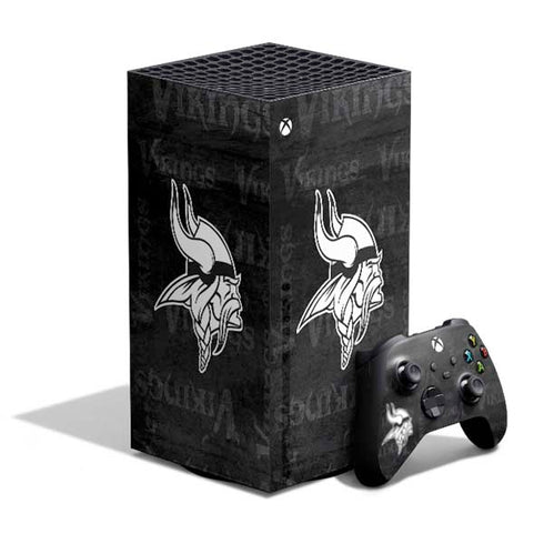 NFL Minnesota Vikings Black & White XBox Series X Digital Edition Bundle Skin