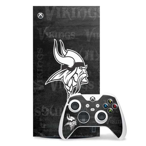 NFL Minnesota Vikings Black & White Xbox Series X Skins