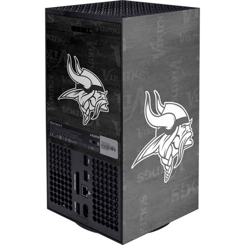 NFL Minnesota Vikings Black & White XBox Series X Digital Edition Console Skin