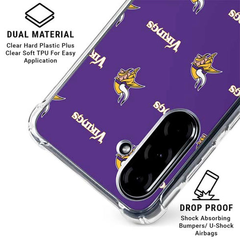 NFL Minnesota Vikings Blitz Series Galaxy A36 5G Clear Case