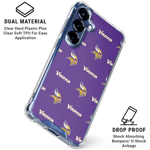 NFL Minnesota Vikings Blitz Series Galaxy S25 Plus Clear Case