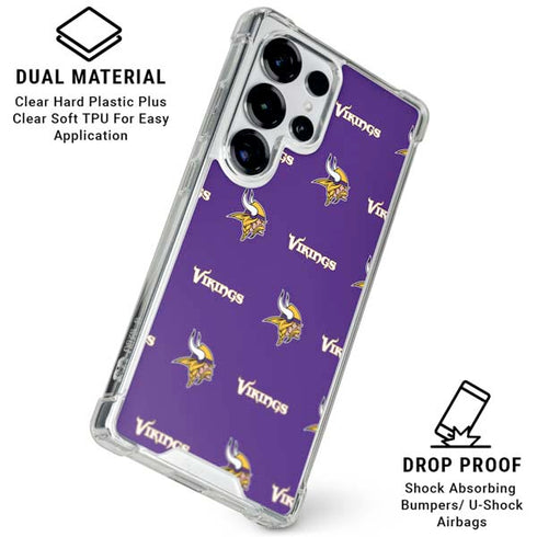 NFL Minnesota Vikings Blitz Series Galaxy S25 Ultra Clear Case
