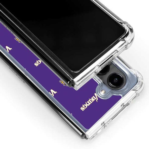 NFL Minnesota Vikings Blitz Series Galaxy Z Fold5 5G Clear Case