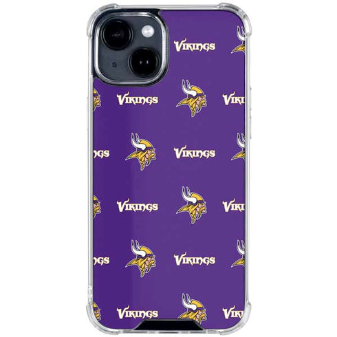 NFL Minnesota Vikings Blitz Series iPhone 15 Clear Case