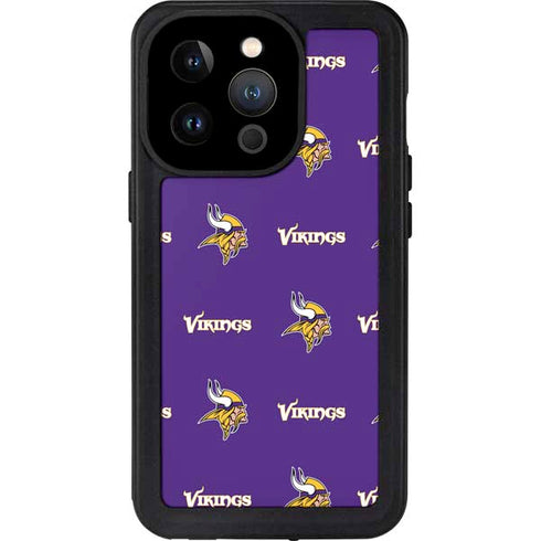 NFL Minnesota Vikings Blitz Series iPhone 15 Pro Waterproof Case