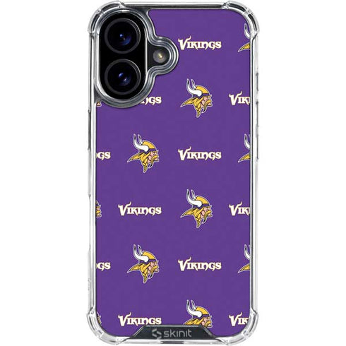 NFL Minnesota Vikings Blitz Series iPhone 16 Clear Case