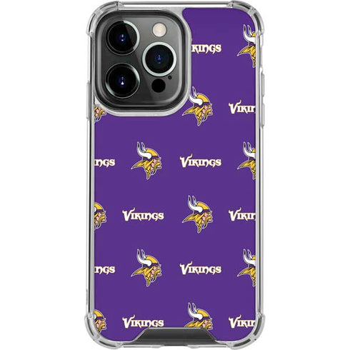 NFL Minnesota Vikings Blitz Series iPhone 16 Pro Max Clear Case