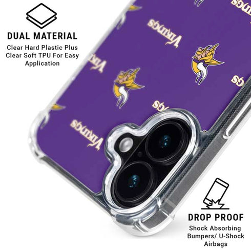NFL Minnesota Vikings Blitz Series iPhone 17 Clear Case