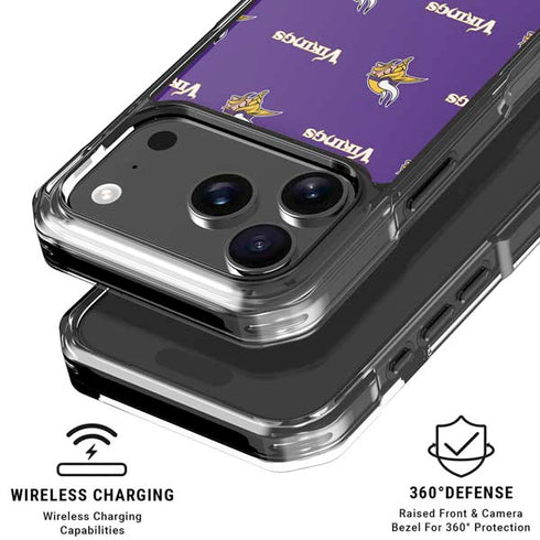 NFL Minnesota Vikings Blitz Series iPhone 18 Pro Clear Case