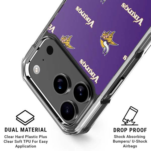 NFL Minnesota Vikings Blitz Series iPhone 18 Pro Clear Case
