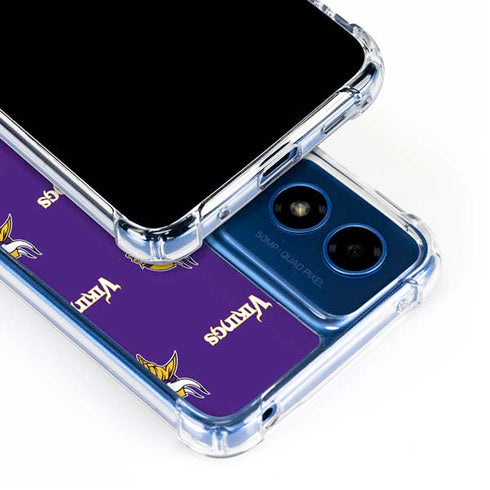 NFL Minnesota Vikings Blitz Series Moto G 5G (2024) Clear Case
