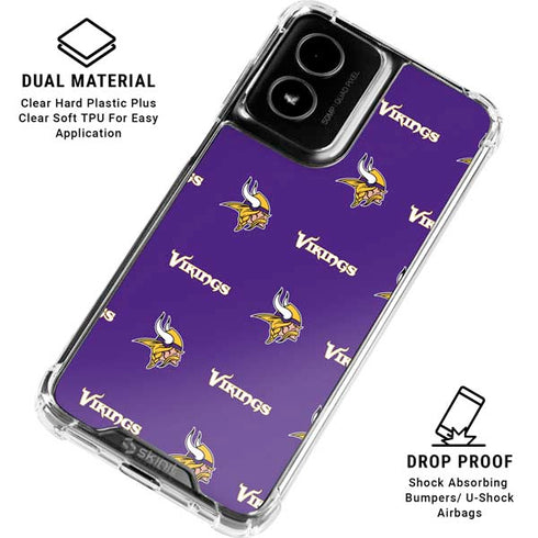 NFL Minnesota Vikings Blitz Series Moto G Power 5G (2024) Clear Case
