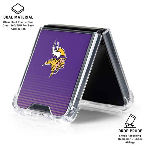 NFL Minnesota Vikings Breakaway Galaxy Z Flip6 Clear Case