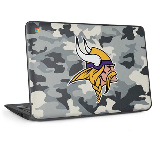 NFL Minnesota Vikings Camo HP Chromebook Skin
