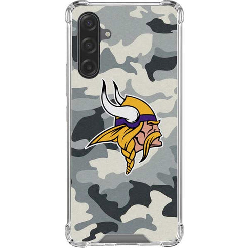 NFL Minnesota Vikings Camo Galaxy A17 Clear Case