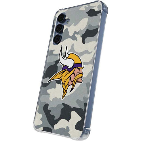 NFL Minnesota Vikings Camo Galaxy A35 5G Clear Case
