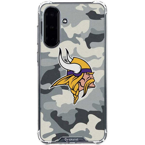NFL Minnesota Vikings Camo Galaxy A36 5G Clear Case