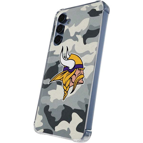 NFL Minnesota Vikings Camo Galaxy A55 5G Clear Case