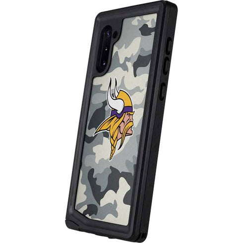 NFL Minnesota Vikings Camo Galaxy Note 10 Waterproof Case