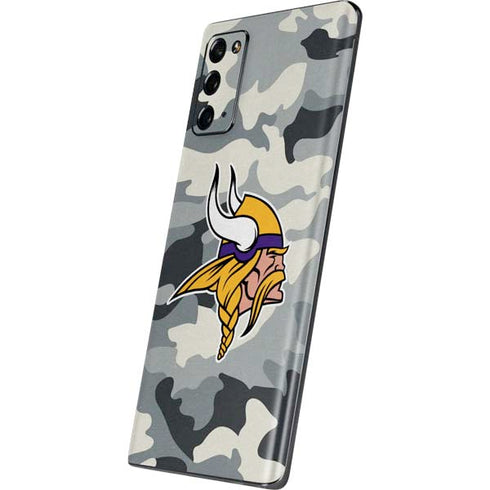 NFL Minnesota Vikings Camo Galaxy Note20 5G Skin
