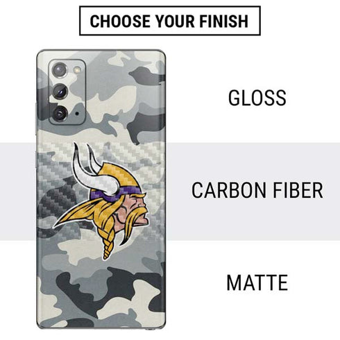 NFL Minnesota Vikings Camo Galaxy Note20 5G Skin