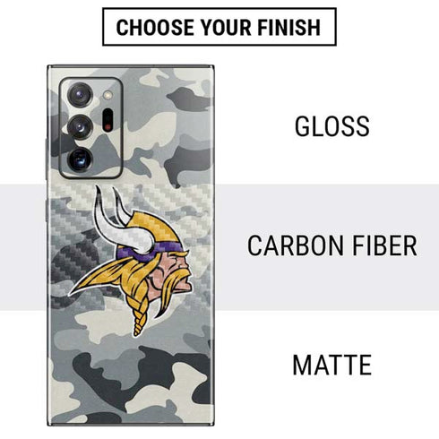 NFL Minnesota Vikings Camo Galaxy Note20 Ultra 5G Skin