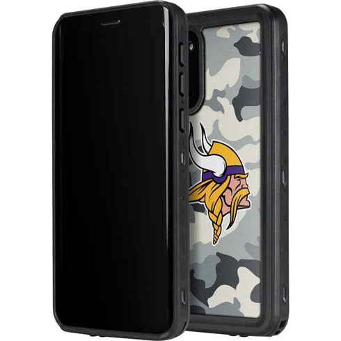 NFL Minnesota Vikings Camo Galaxy S20 Plus Waterproof Case