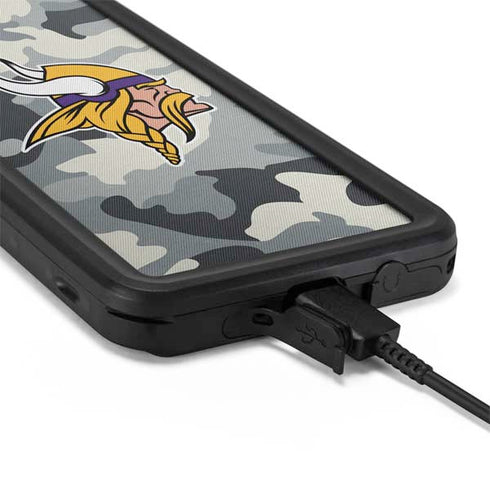 NFL Minnesota Vikings Camo Galaxy S20 Plus Waterproof Case