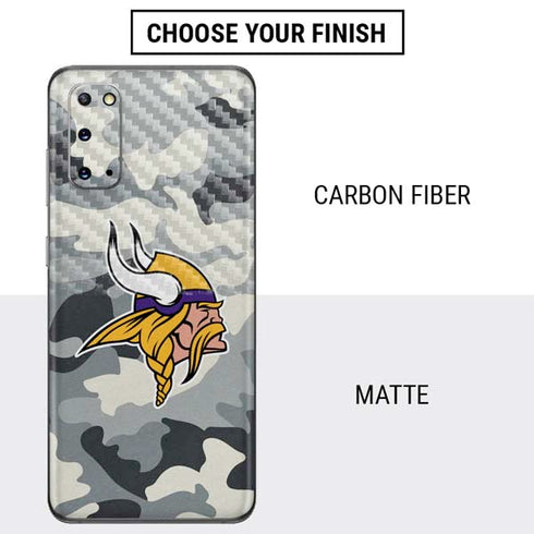 NFL Minnesota Vikings Camo Galaxy S20 Skin