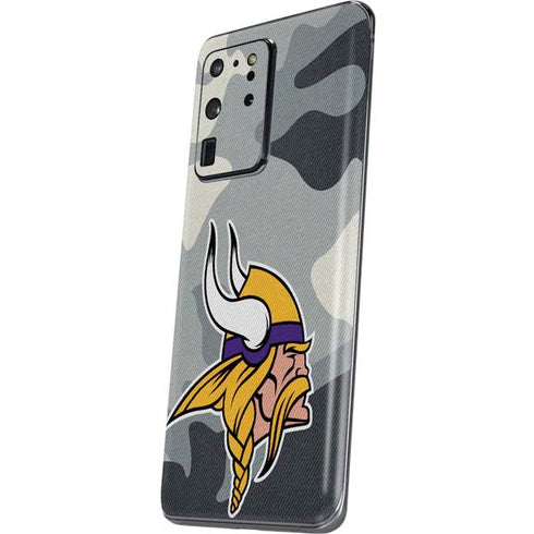 NFL Minnesota Vikings Camo Galaxy S20 Ultra 5G Skin