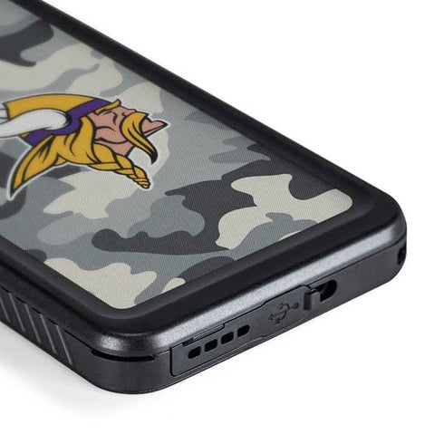 NFL Minnesota Vikings Camo Galaxy S24 Plus Waterproof Case