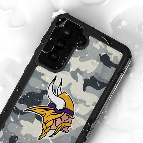 NFL Minnesota Vikings Camo Galaxy S24 Plus Waterproof Case