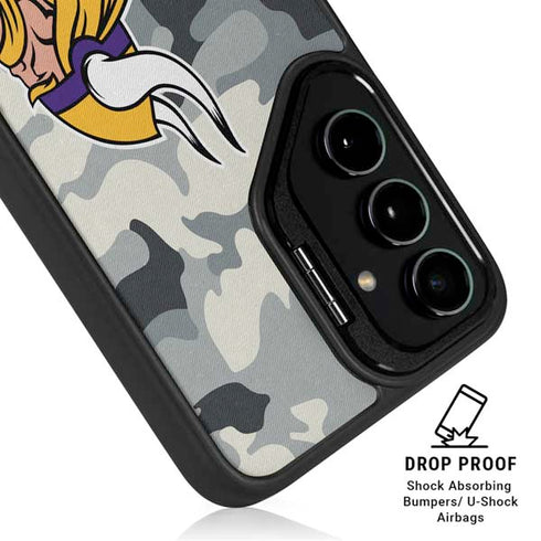 NFL Minnesota Vikings Camo Galaxy S24 Ultra Kickstand Case