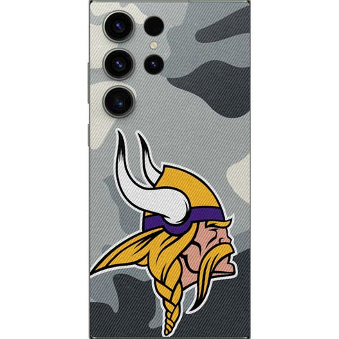 NFL Minnesota Vikings Camo Galaxy S25 Ultra Skin