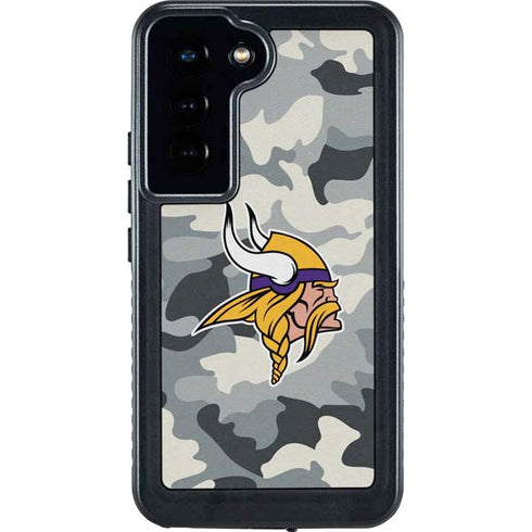 NFL Minnesota Vikings Camo Galaxy S24 Waterproof Case